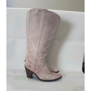 FRYE Vintage Dusty Blush Pink Tall Knee High Western Cowgirl Boots Size 7